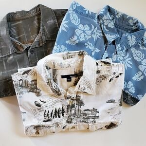 3 Vtg Mens Short Sleeve Button Down Shirts Northwest Territory Basic Edition